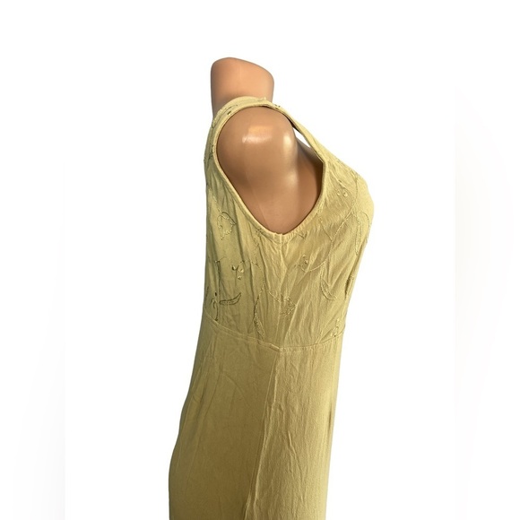 Johnny Was Vintage Sage Green Boho Midi Dress - Picture 4 of 14